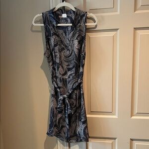 H&M Navy and White Swirl Mini Dress